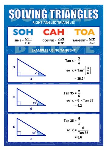 Trigonometry, SOH CAH TOA (Poster) | Teaching Resources