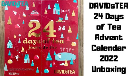 DAVIDsTEA 2022 24 Days of Tea Advent Calendar - Complete Unboxing with ...