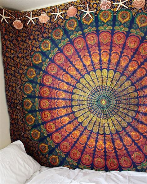 Large Size Polyester Fabric Indian Mandala Wall Hanging Tapestry Wall ...