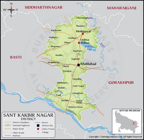 PDF of Sant Kabir Nagar District Map, Sant Kabir Nagar District Map PDF