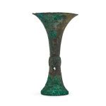 An archaic bronze ritual wine vessel, Gu, Late Shang dynasty | 商末 ...