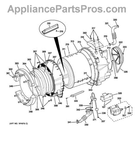 Parts for GE WCVH6800J1MR: Tub & Motor Parts - AppliancePartsPros.com