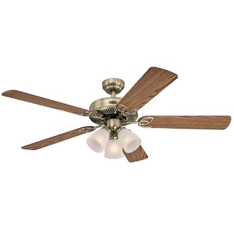 Westinghouse 72337 Vintage Ceiling Fan, Antique Brass, 52 Inch — LIfe and Home