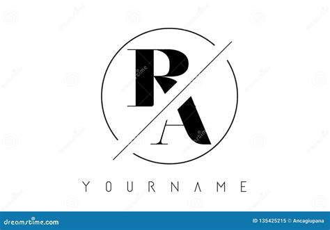 RA Letter Logo with Cutted and Intersected Design Stock Vector - Illustration of colors, logo ...