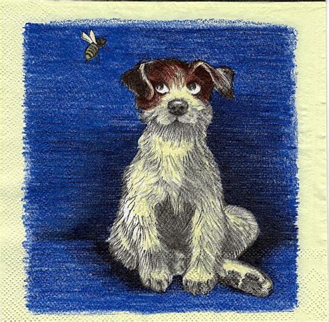 Rare Dog with Bee blue – Dalila's Napkins