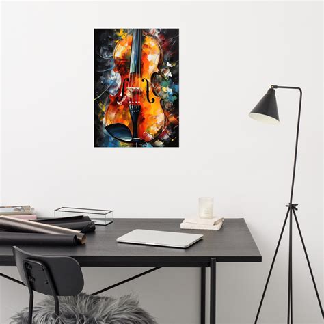 Violin Poster Abstract Violin Poster Violinist Wall Art - Etsy