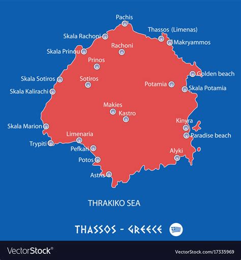 Thassos Island Map