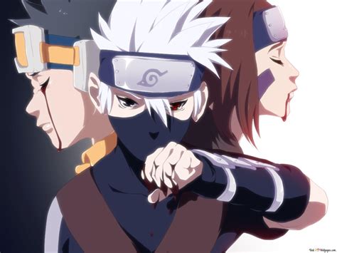 Kakashi Obito Rin Wallpaper