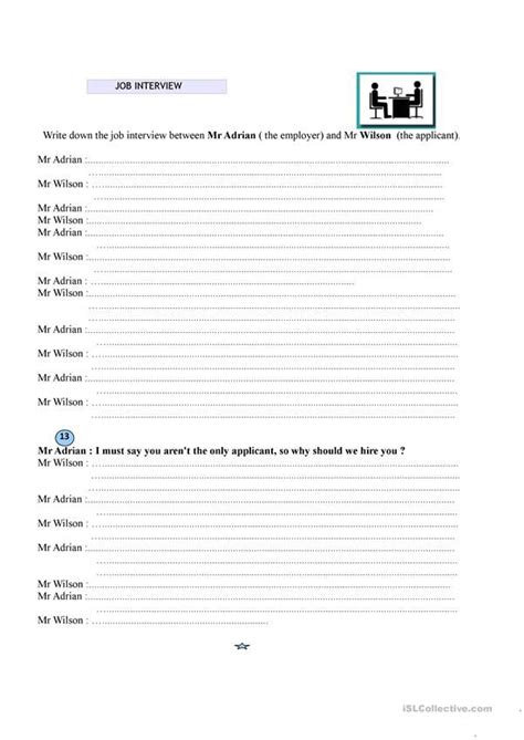 Job interview - English ESL Worksheets for distance learning and physical classrooms | Job ...