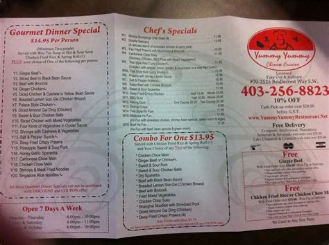 Yummy Yummy Restaurant Menu, Menu for Yummy Yummy Restaurant ...