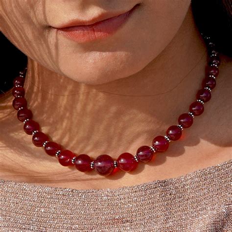 Ruby Gemstone Beads Necklace Natural Ruby Hand Crafted | Etsy