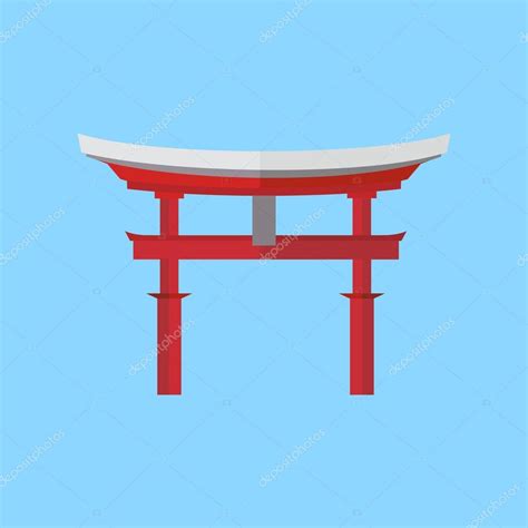 Torii of Itsukushima Shrine — Stock Vector © ibrandify #109529200