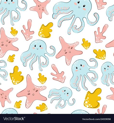 Sea animals Royalty Free Vector Image - VectorStock