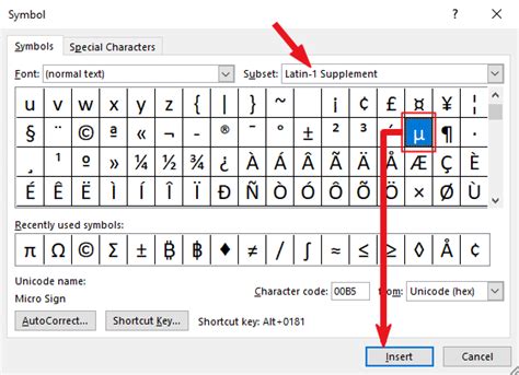 How to type a Mu or Micron Symbol in Word/Excel (Windows & Mac ...