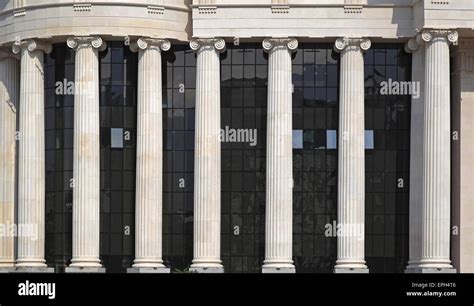 Ionic order columns Stock Photo - Alamy