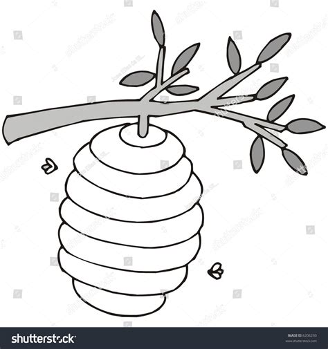 Art Illustration Black White Beehive Stock Vector (Royalty Free) 6206230 | Shutterstock