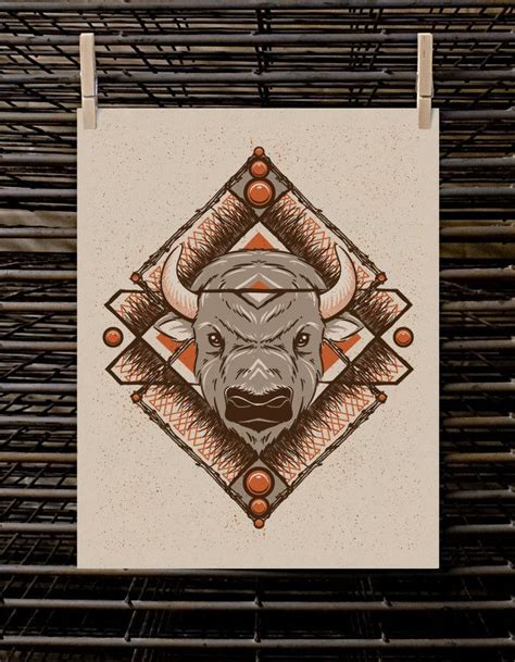 Buffalo Spirit Animal | Spirit animal art, Screen printing art, Art prints