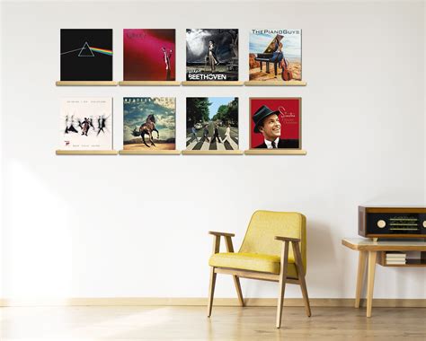 LP Vinyl Record Wall Display Four Pack Display Your Daily Listening in Style White Pearl - core ...