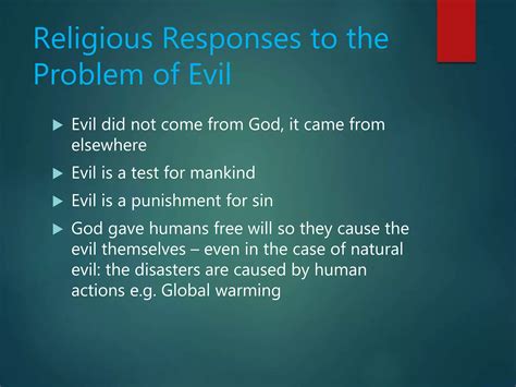 Problem of evil arguments slides | PPT