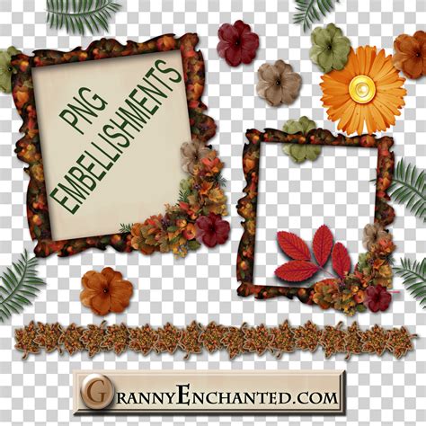 GRANNY ENCHANTED'S BLOG: Free Digital Scrapbook Elements: Autumn Flame PNG Elements