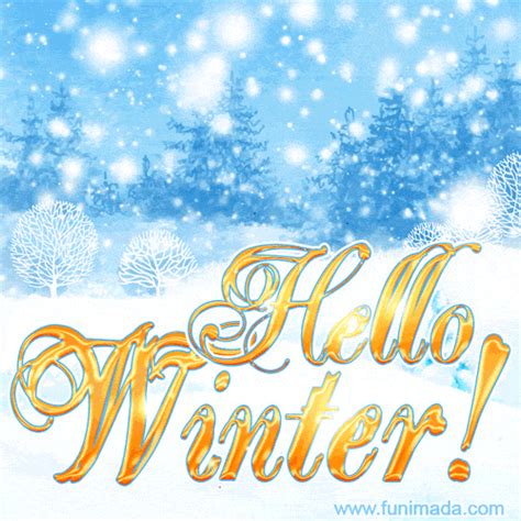 Beautiful Hello Winter GIF | Funimada.com