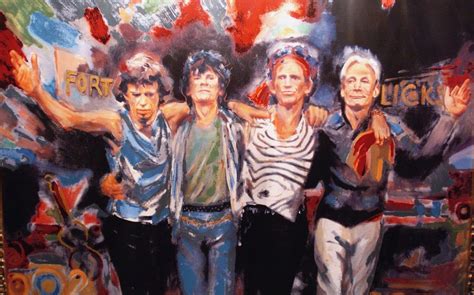 A painting of The Rolling Stones by Ronnie Wood | Rolling stones album ...