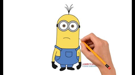 How to Draw a Minion Kevin Step by Step Easy For Kids - YouTube