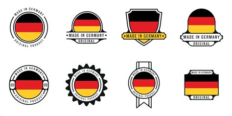 set of made in germany logo outline vector illustration template icon graphic design. bundle ...