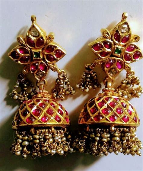 jaipur jewellery online .com | Temple jewellery earrings, Jaipur jewelry, Yellow gold jewelry