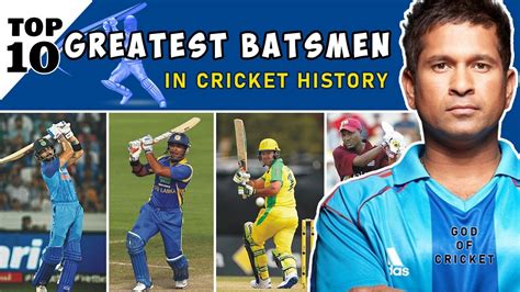 TOP 10 Greatest Batsmen in Cricket History #top10 #cricket - YouTube