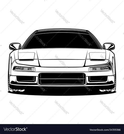 Black and white car Royalty Free Vector Image - VectorStock