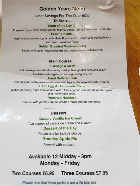 Menu at The Larch Farm pub & bar, Ravenshead