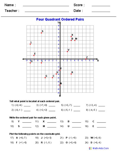 Graphing Worksheets | Graphing Worksheets for Practice