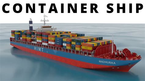 Container Ship 3D Animated Explanation | Virtual Tour of the Ship & Cargo Operation in Port ...