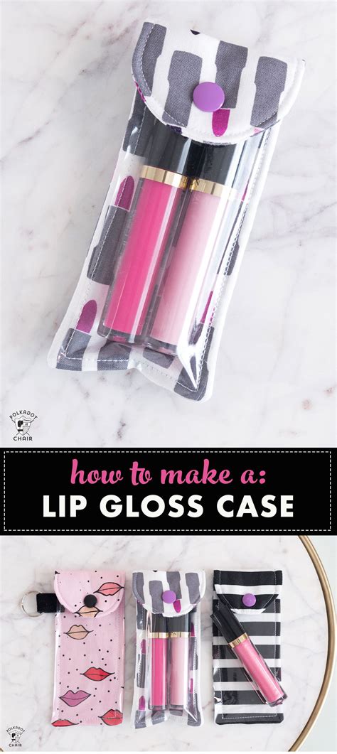 How to Make A Lip Gloss Pouch | Manualidades, Patrones, Patrones de uñas