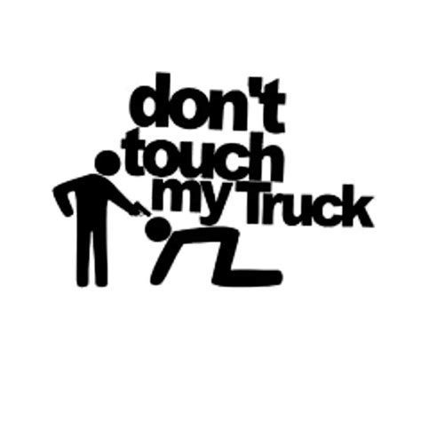 15.2CM*10.3CM Don't Touch My Truck Reflective Car Styling Sticker Motorcycle Car Decal ...