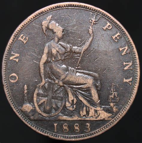 1883 | Victoria One Penny | Bronze | Coins | KM Coins | Coins, Old ...