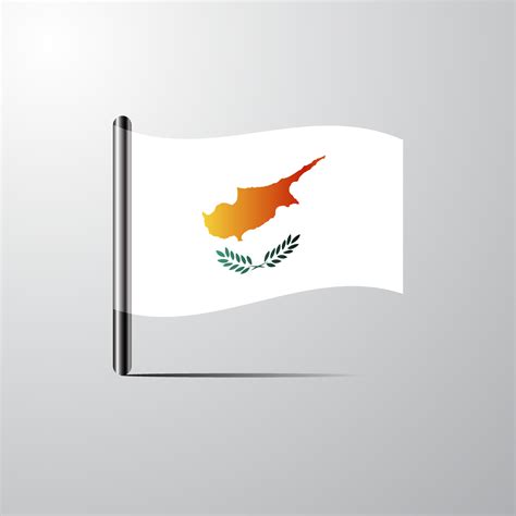 Cyprus waving Shiny Flag design vector 14241532 Vector Art at Vecteezy