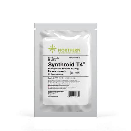 Northern Pharma - Synthroid T4 200mcg/tab 100 tabs - SALE | Steroids Canada by Roidrx