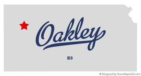 Map of Oakley, KS, Kansas