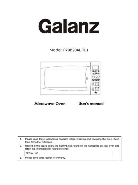 GALANZ SERVICE MANUAL PDF