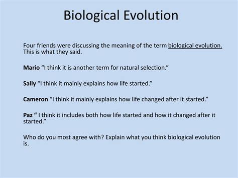 PPT - Biological Evolution PowerPoint Presentation, free download - ID ...