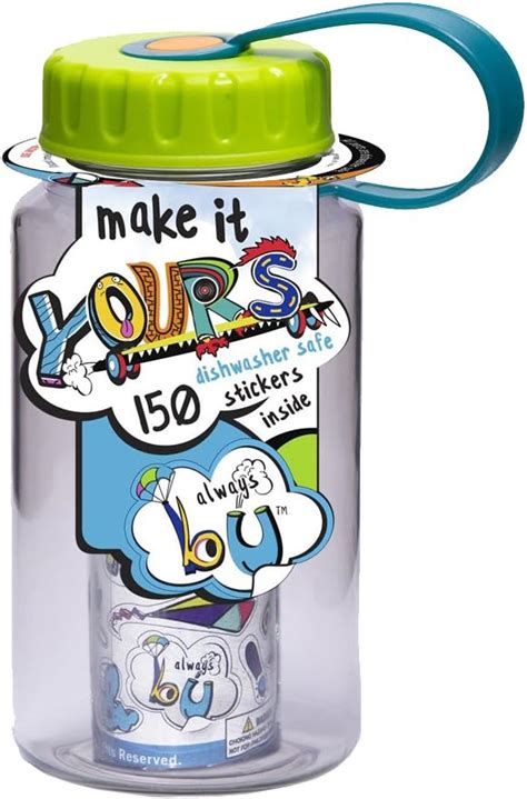 Amazon.com: Kids Water Bottle - Stickers Included to Personalize - Always B U Make It Yours 12 ...