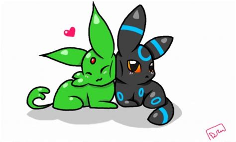 Chibi shiny umbreon and shiny espeon by Lux-The-Umbreon on DeviantArt