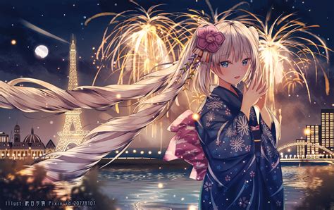 Marie Antoinette (Fate/Grand Order) Fireworks HD Wallpaper