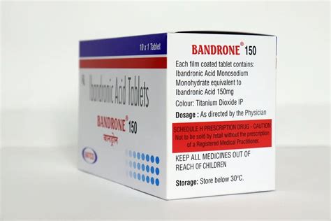 Ibandronic Acid Bandrone 150mg Tablets, NATCO PHARMA LTD, 1 Tablet In 1 ...