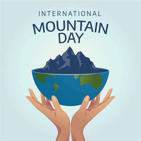 mountain day. world mountain day. international mountain day. flat mountain design. flat ...