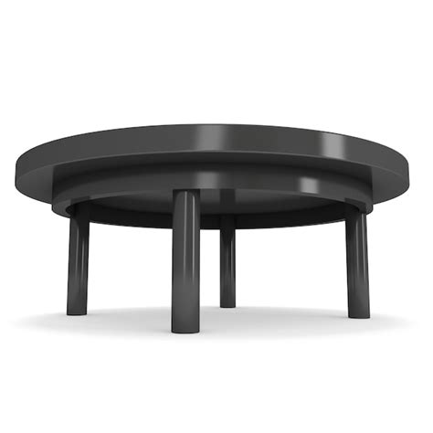 Premium Photo | Black round table 3d