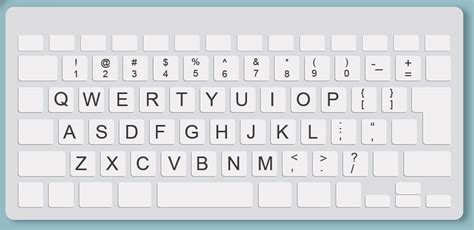 Standard QWERTY Keyboard Layout