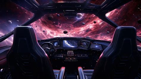 Premium Photo | Car interior with galaxy and nebula